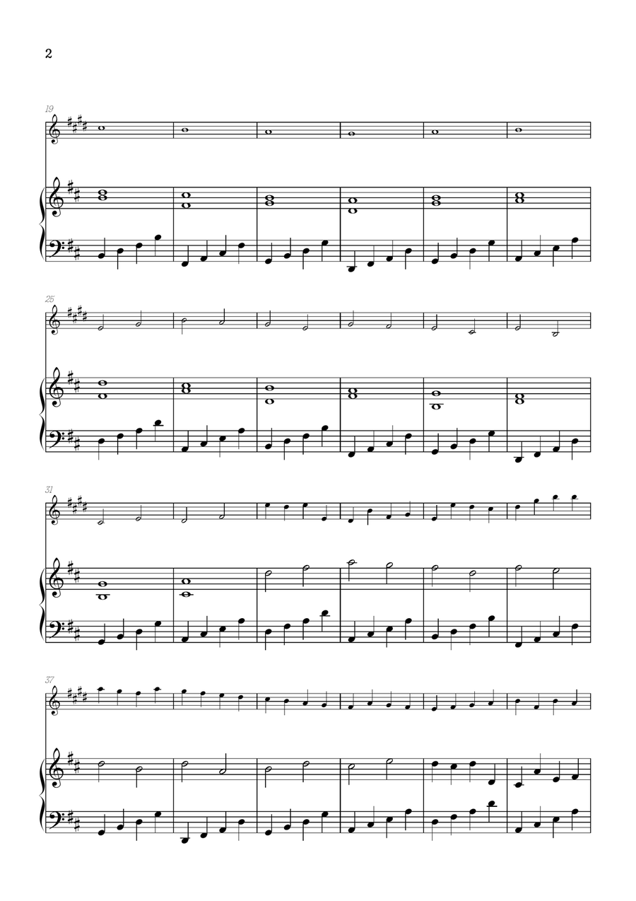 Pachelbel Canon in D • trumpet sheet music with piano accompaniment Trumpet Solo scores gallery preview page 2