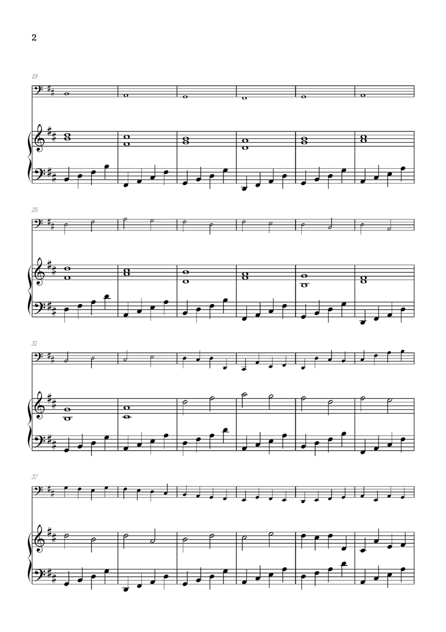 Pachelbel Canon in D • bassoon sheet music with piano accompaniment Bassoon scores gallery preview page 2
