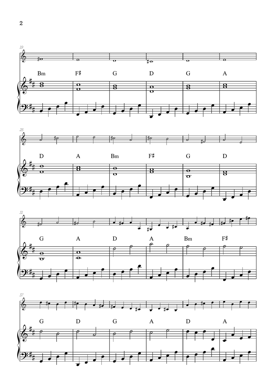 Pachelbel Canon in D • french horn sheet music with piano accompaniment and chords Piano scores gallery preview page 2