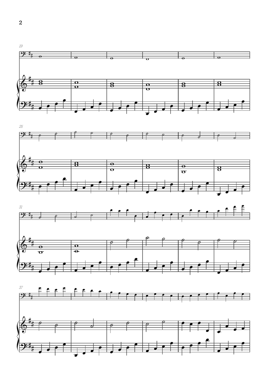 Pachelbel Canon in D • trombone sheet music with piano accompaniment Piano scores gallery preview page 2