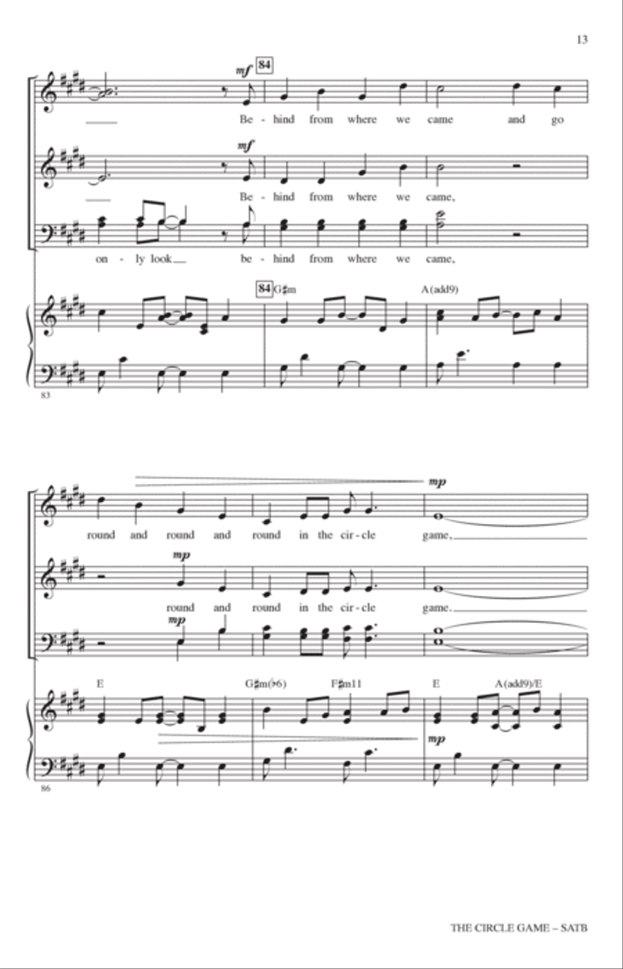 The Circle Game (arr. Audrey Snyder) 4-Part scores gallery preview page 12