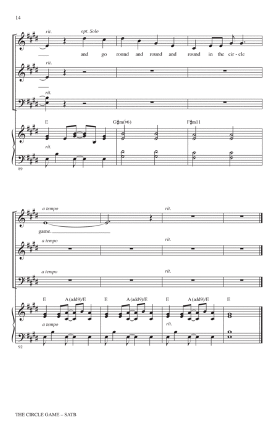 The Circle Game (arr. Audrey Snyder) 4-Part scores gallery preview page 13