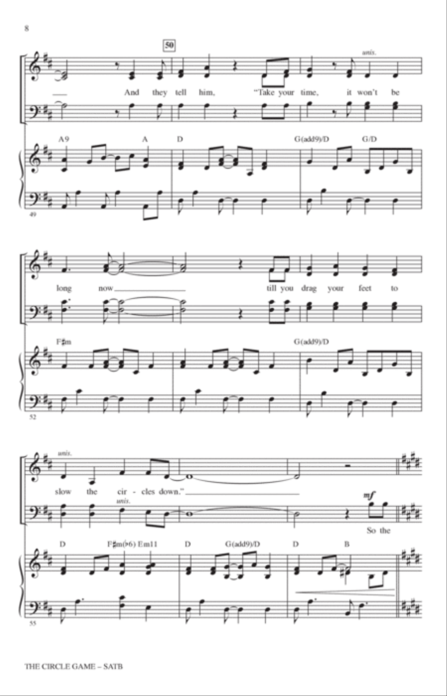The Circle Game (arr. Audrey Snyder) 4-Part scores gallery preview page 7