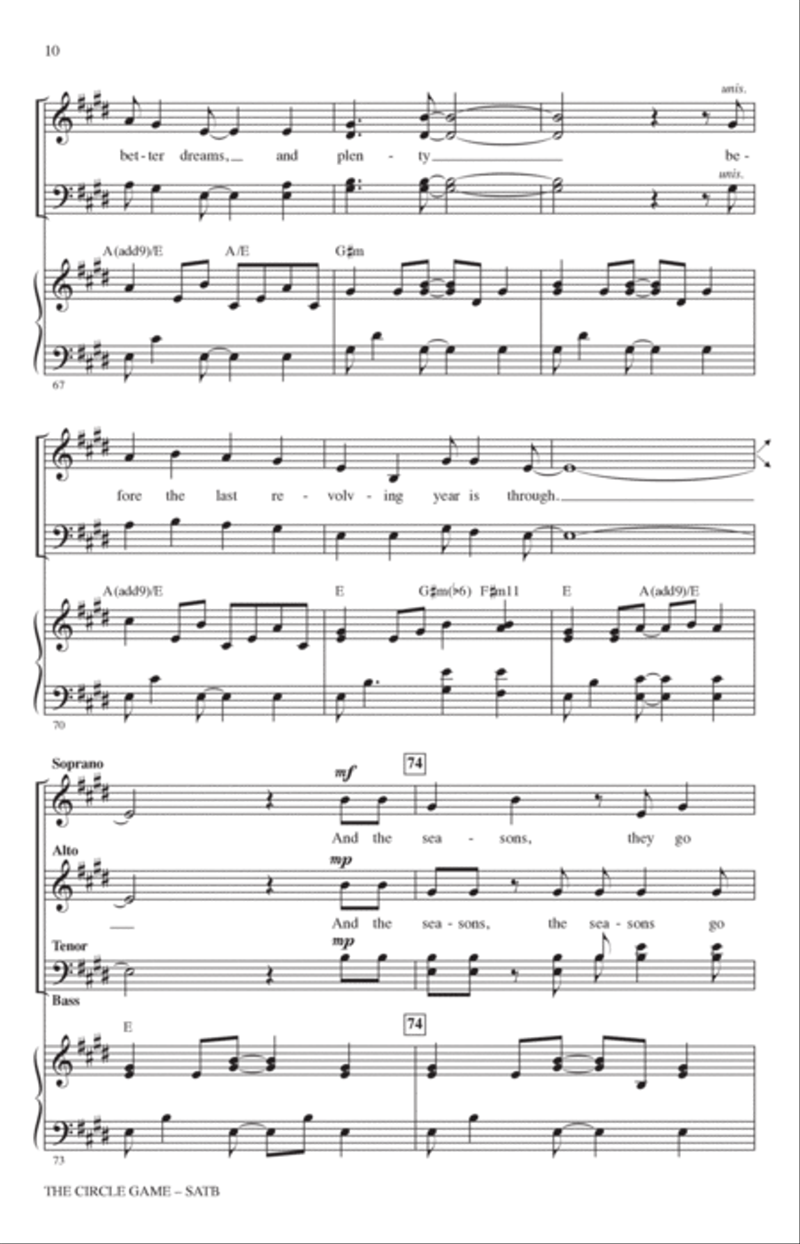The Circle Game (arr. Audrey Snyder) 4-Part scores gallery preview page 9