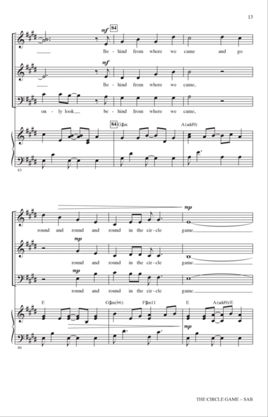 The Circle Game (arr. Audrey Snyder) 3-Part scores gallery preview page 12