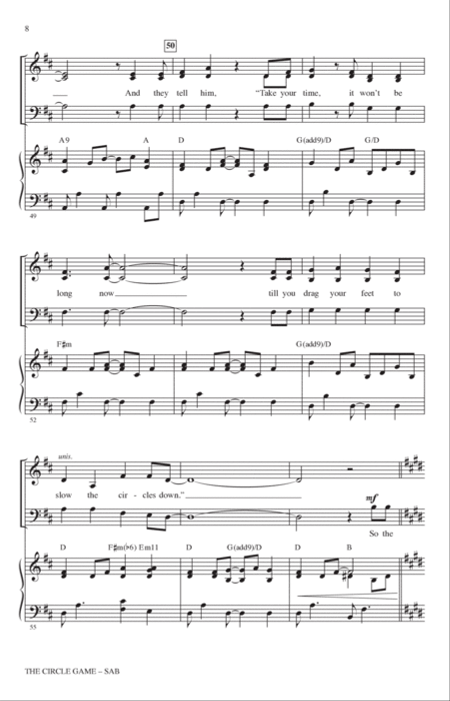 The Circle Game (arr. Audrey Snyder) 3-Part scores gallery preview page 7