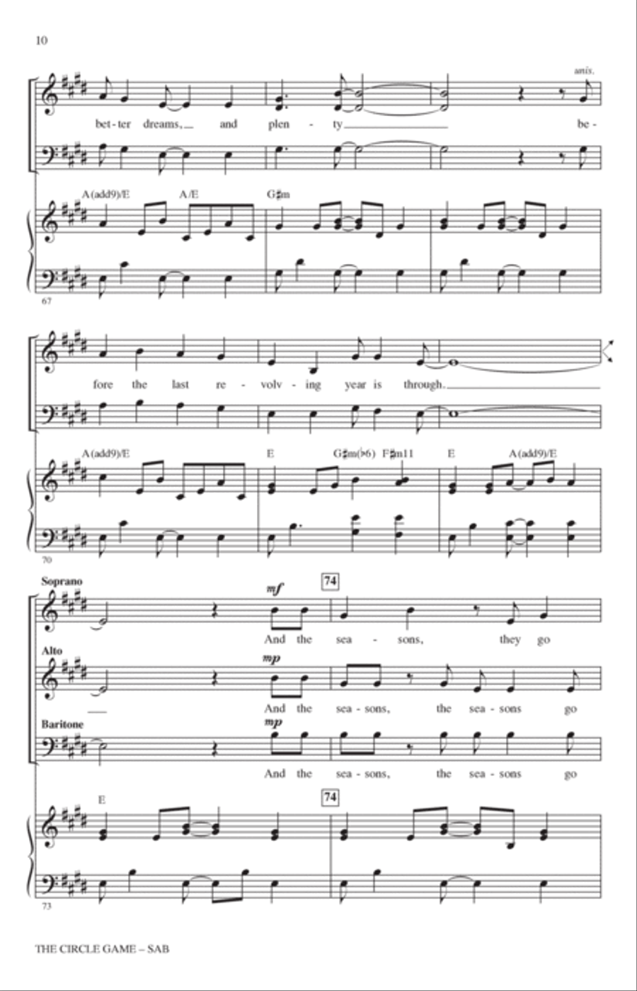 The Circle Game (arr. Audrey Snyder) 3-Part scores gallery preview page 9