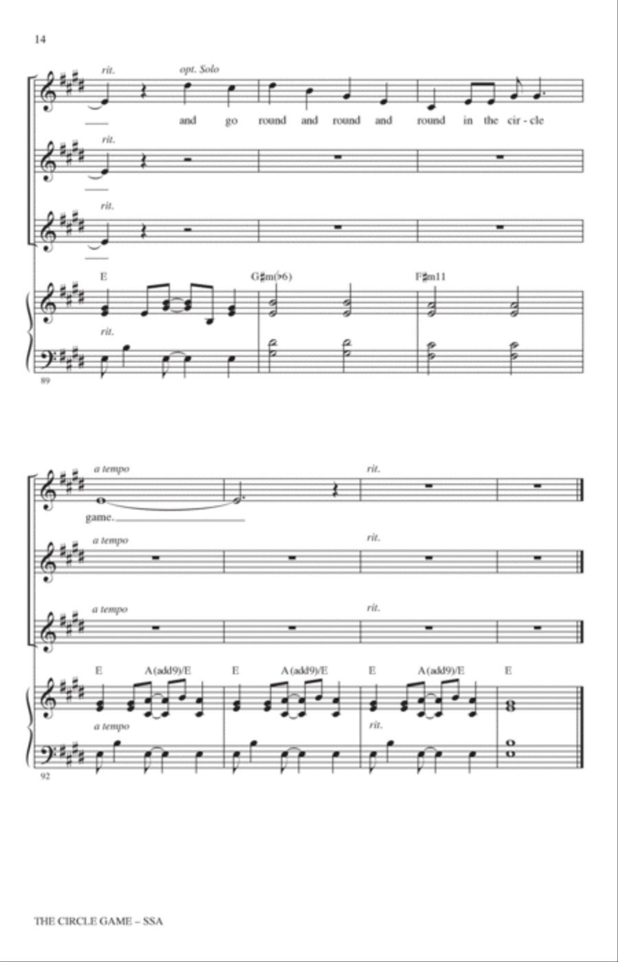 The Circle Game (arr. Audrey Snyder) SSA scores gallery preview page 13