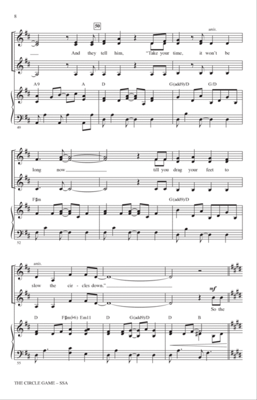 The Circle Game (arr. Audrey Snyder) SSA scores gallery preview page 7