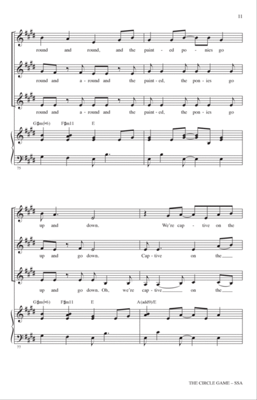 The Circle Game (arr. Audrey Snyder) SSA scores gallery preview page 10