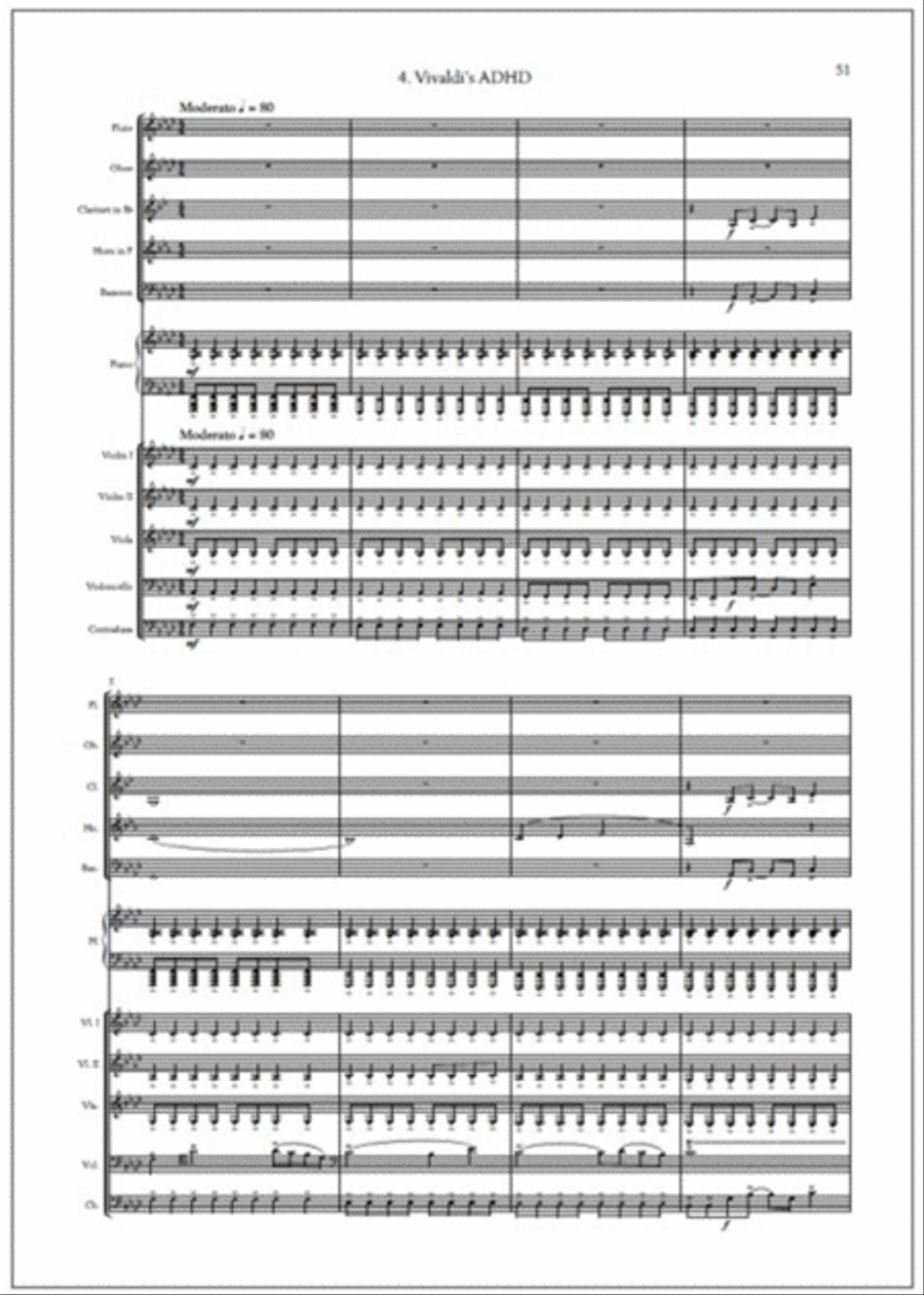 Veneziana for chamber ensemble and piano - Study score Piano Accompaniment scores gallery preview page 5