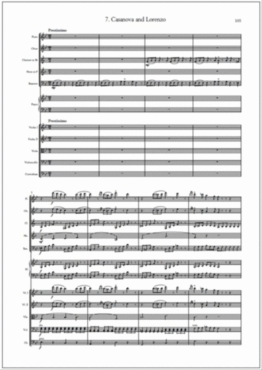 Veneziana for chamber ensemble and piano - Study score Piano Accompaniment scores gallery preview page 8