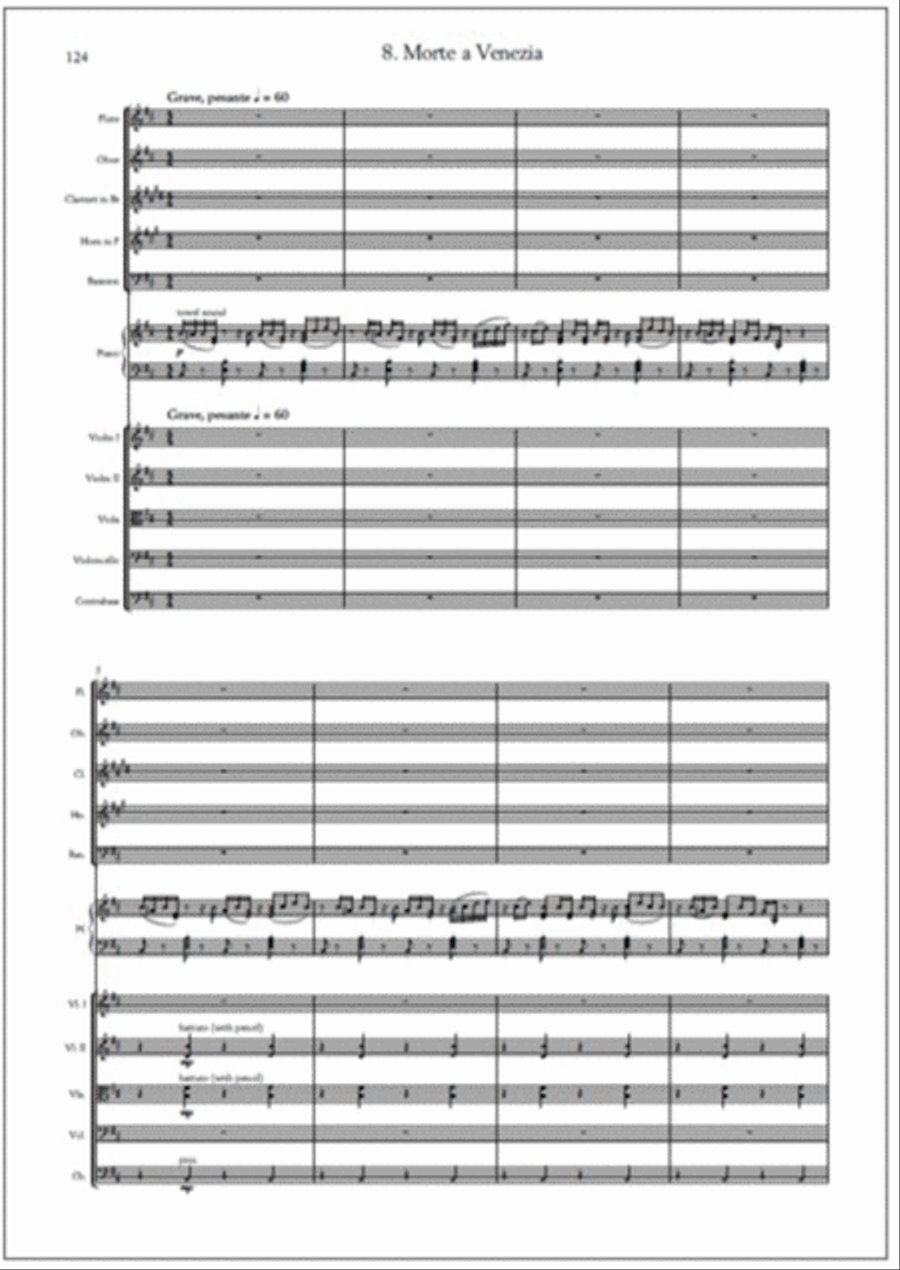 Veneziana for chamber ensemble and piano - Study score Piano Accompaniment scores gallery preview page 9