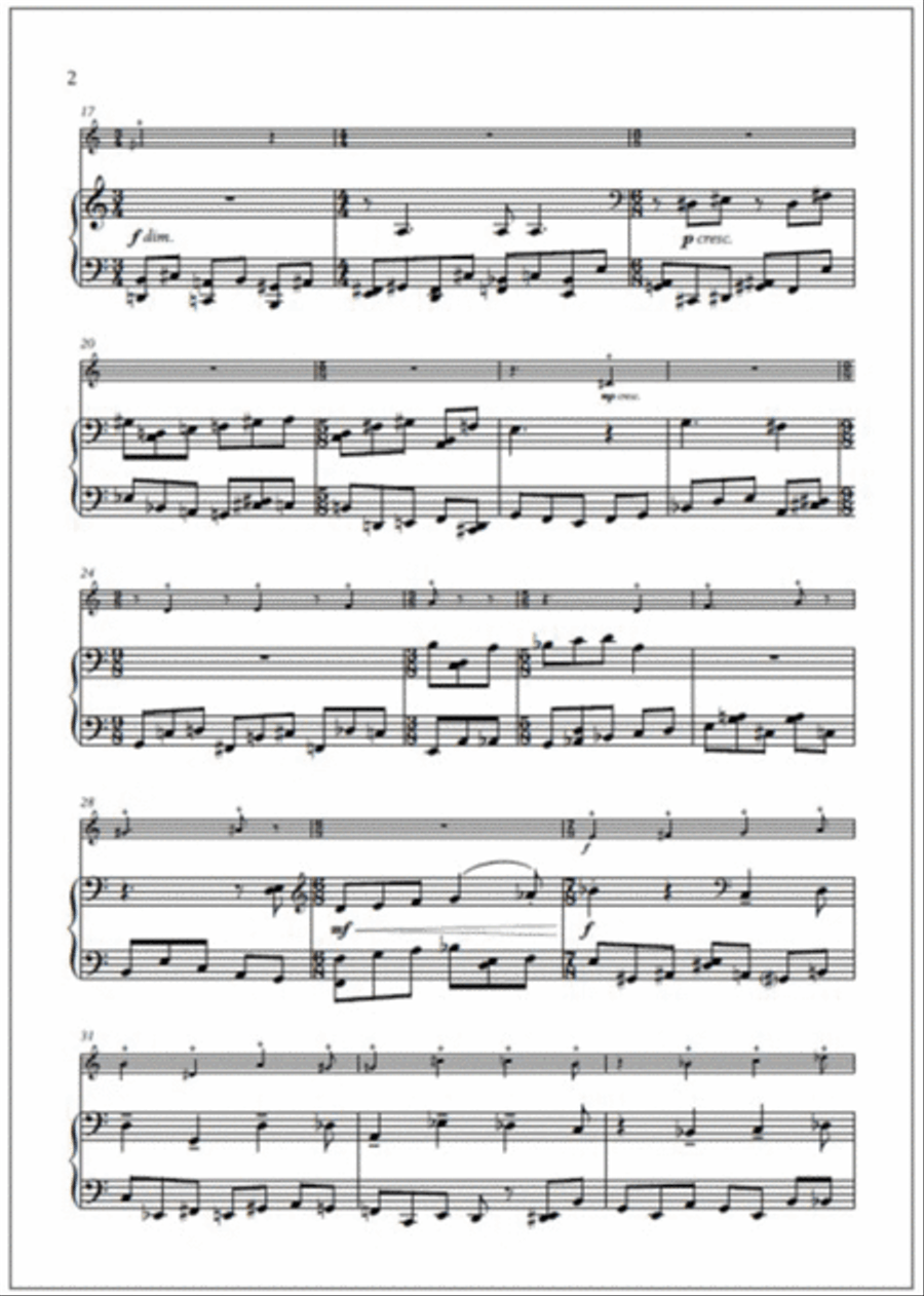 Mainspring for alto saxophone and piano Alto Saxophone scores gallery preview page 3