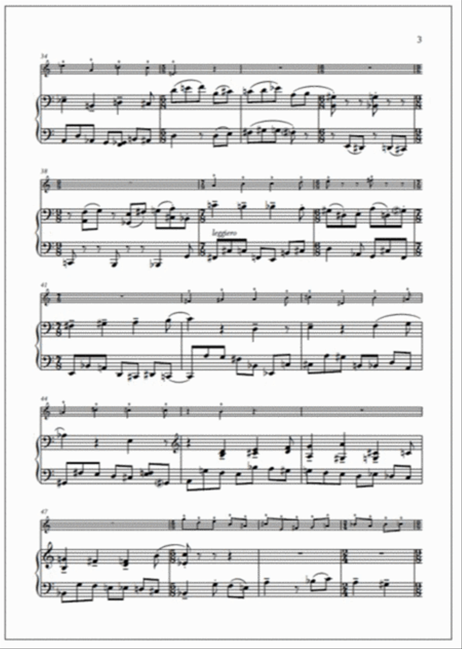 Mainspring for alto saxophone and piano Alto Saxophone scores gallery preview page 4