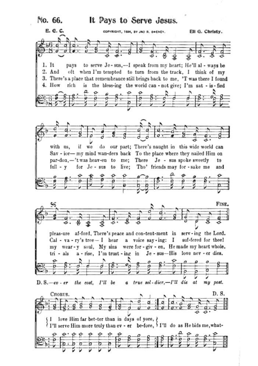 IT PAYS TO SERVE JESUS Voice scores gallery preview page 1