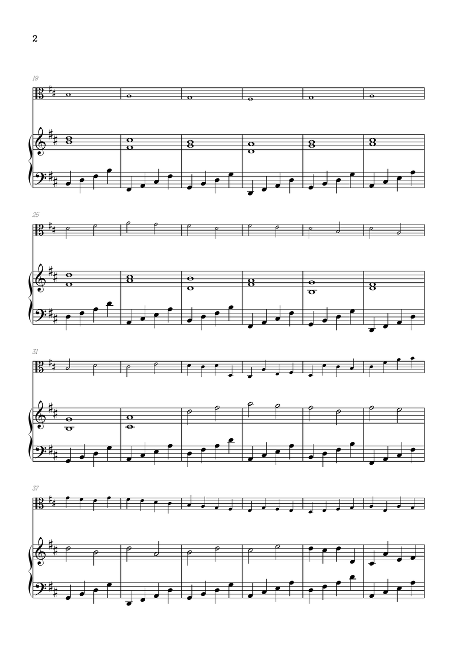 Pachelbel Canon in D • viola sheet music with piano accompaniment Viola scores gallery preview page 2