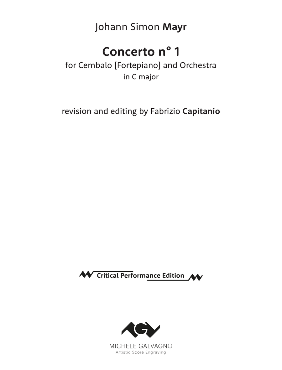 Concerto n° 1 for cembalo [fortepiano] and orchestra in C major - Score Only Full Orchestra scores gallery preview page 3