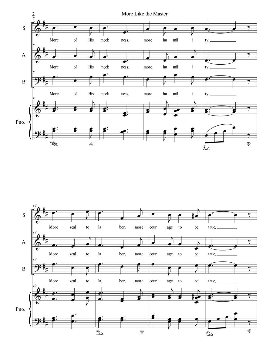 More Like the Master More Like the Master 3-Part scores gallery preview page 2
