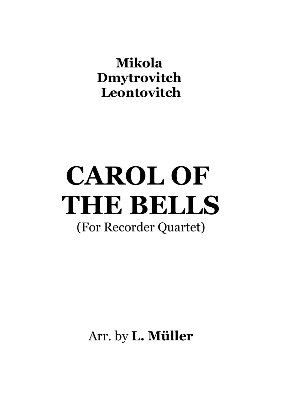 Carol of Bells - Recorder Quartet Soprano Recorder scores gallery preview page 4