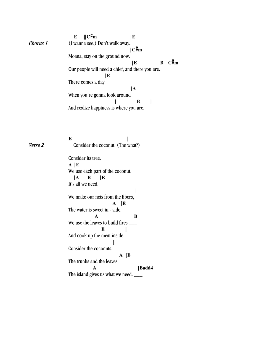 Where You Are (from Moana) Ukulele scores gallery preview page 2