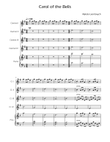 Carol of the Bells - Clarinet Quartet w/ Piano mini preview