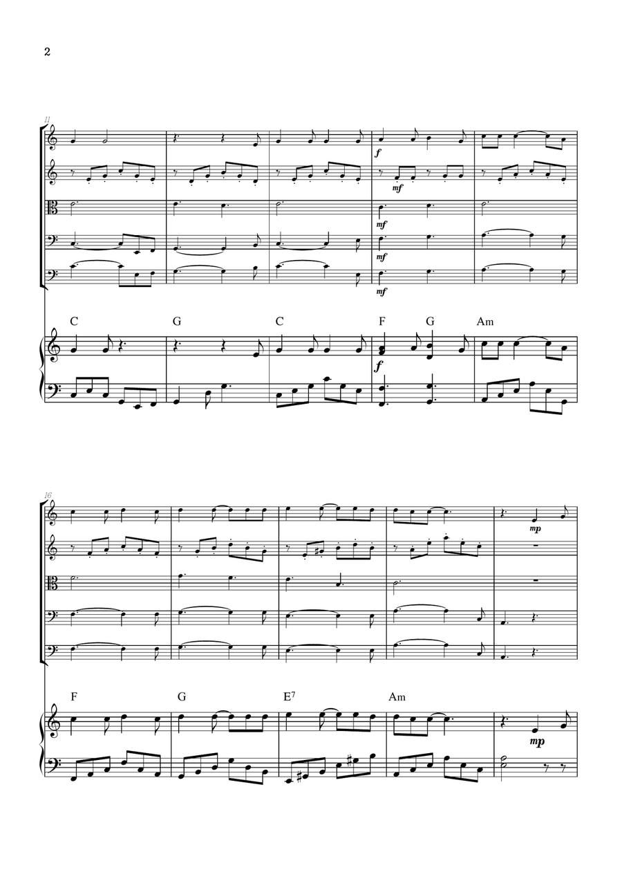 Hallelujah String Orchestra scores gallery preview page 2