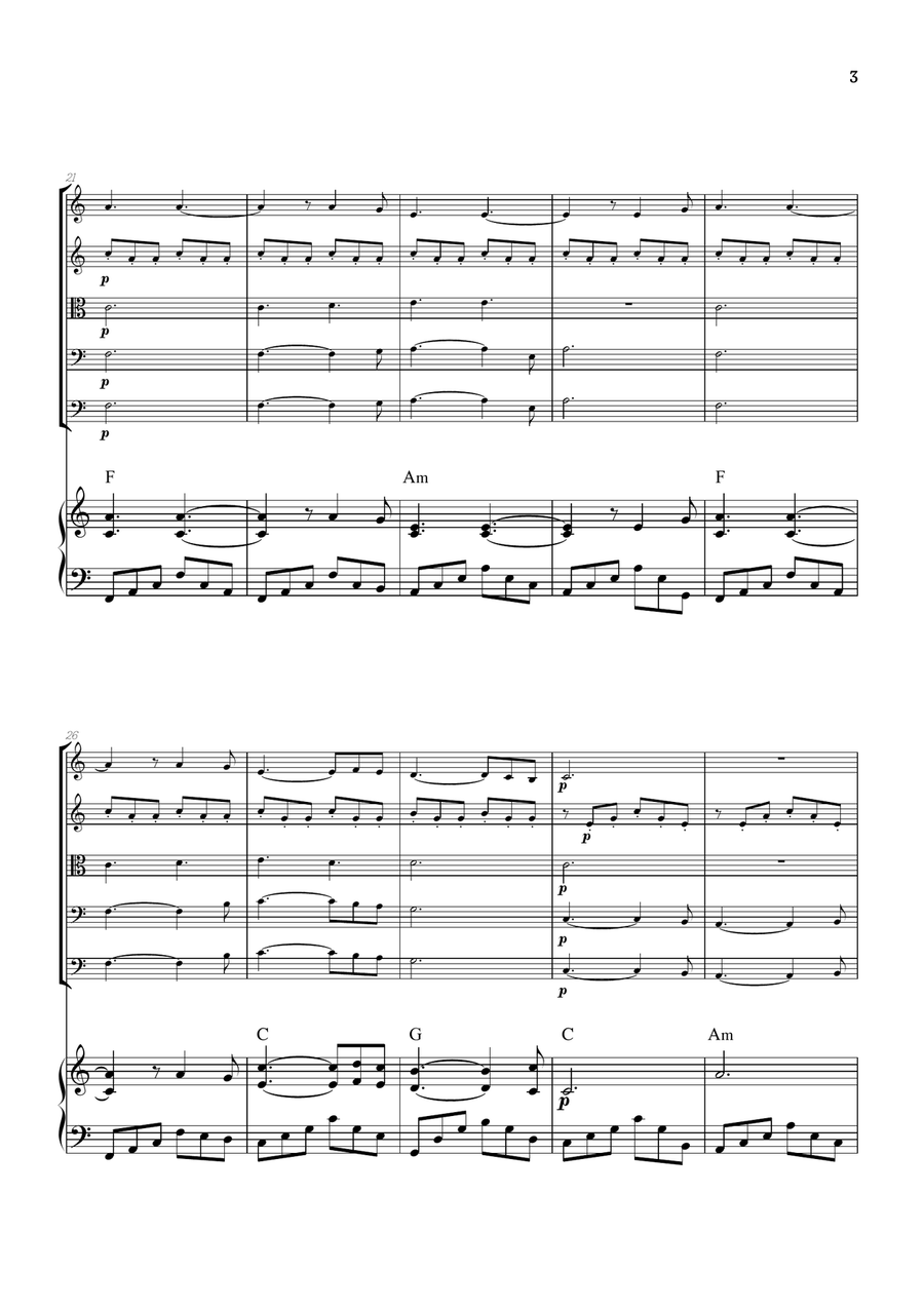 Hallelujah String Orchestra scores gallery preview page 3