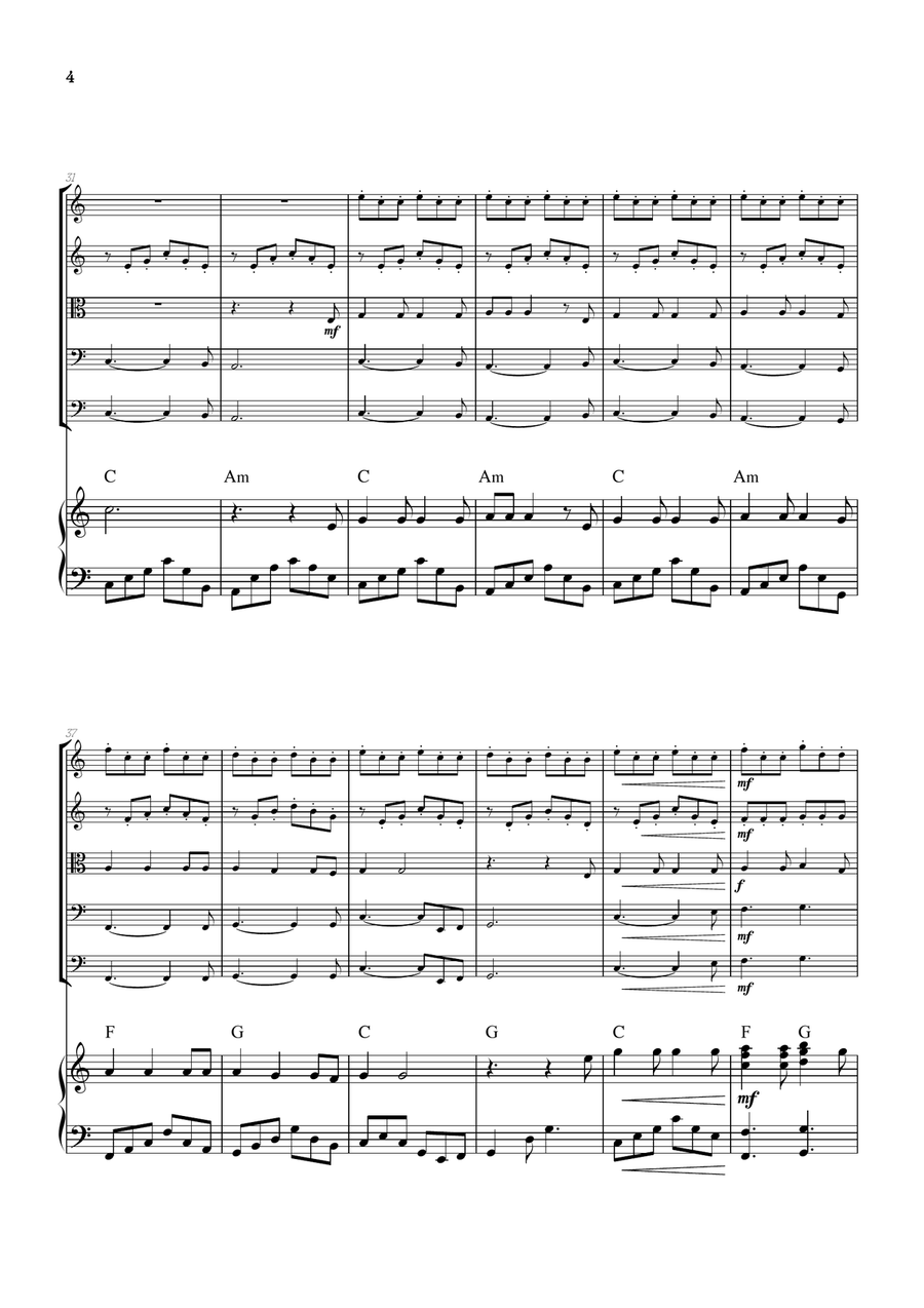 Hallelujah String Orchestra scores gallery preview page 4