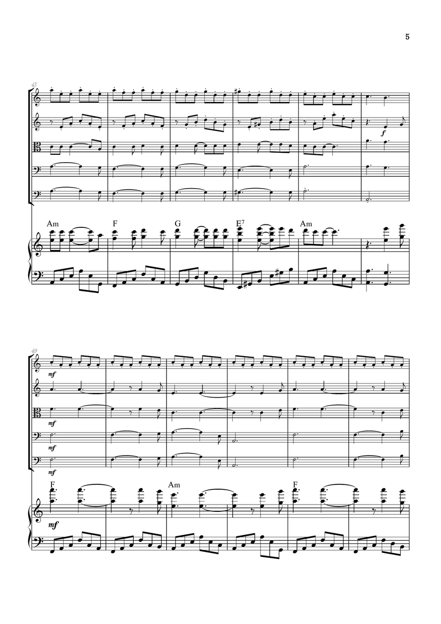 Hallelujah String Orchestra scores gallery preview page 5