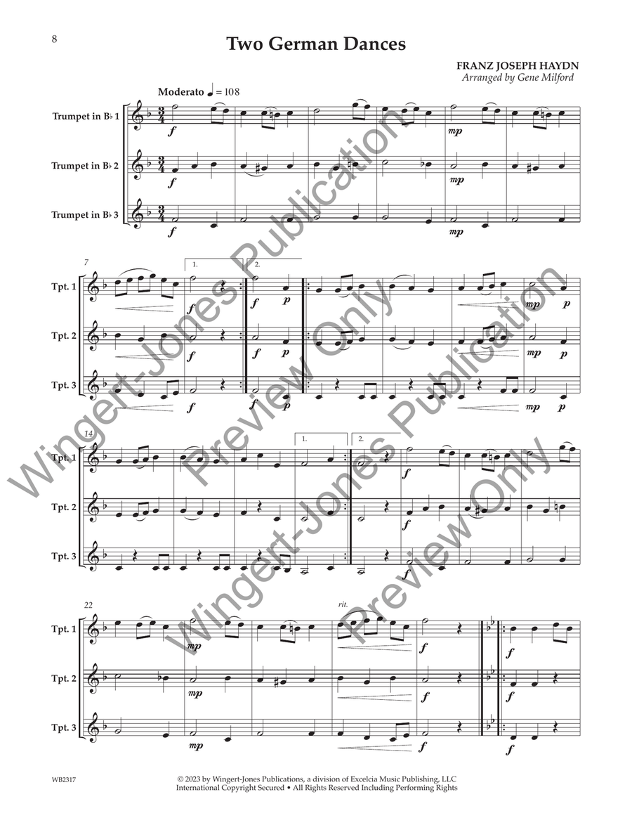Classic Trios for Trumpet Trumpet Trio scores gallery preview page 9