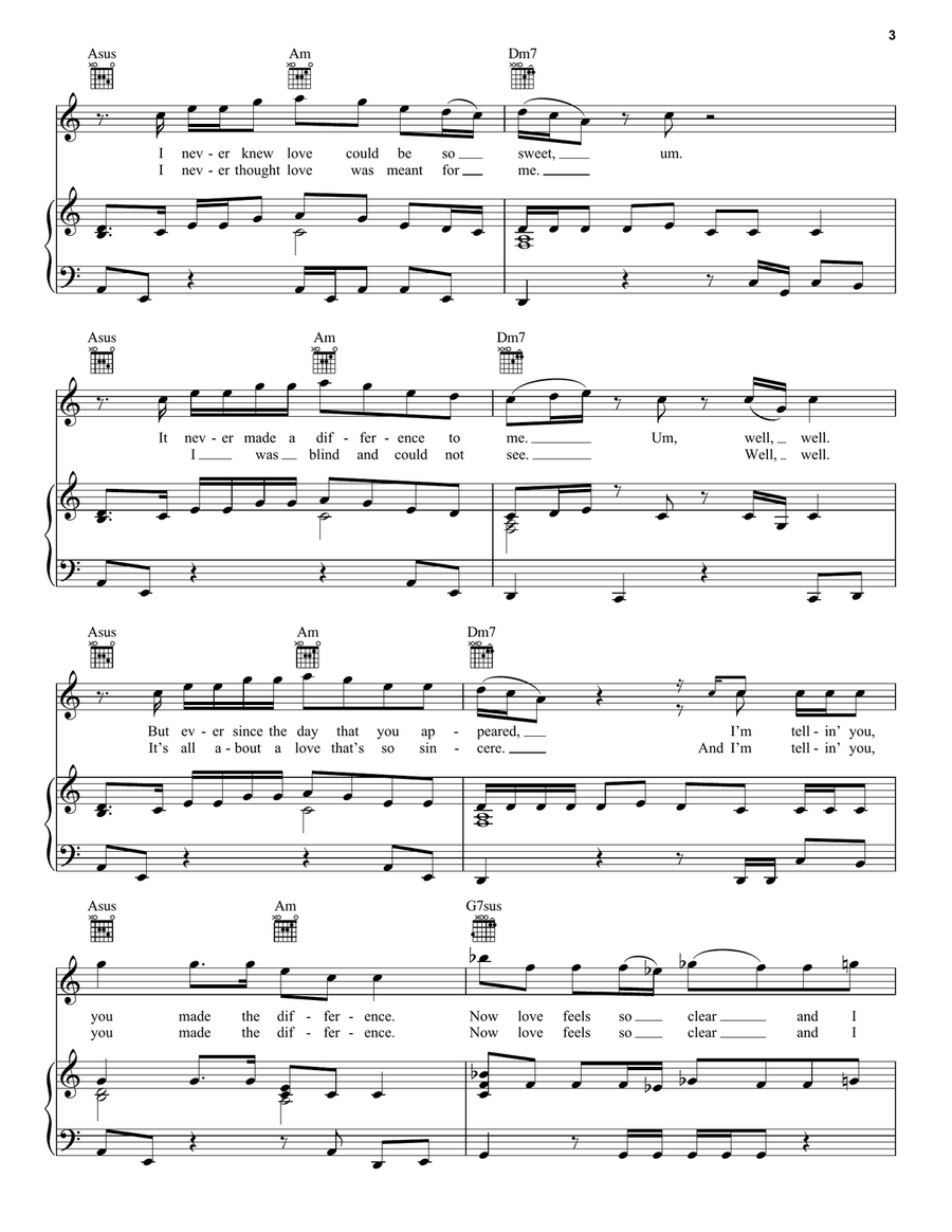 Can't Stop Piano, Vocal, Guitar scores gallery preview page 3