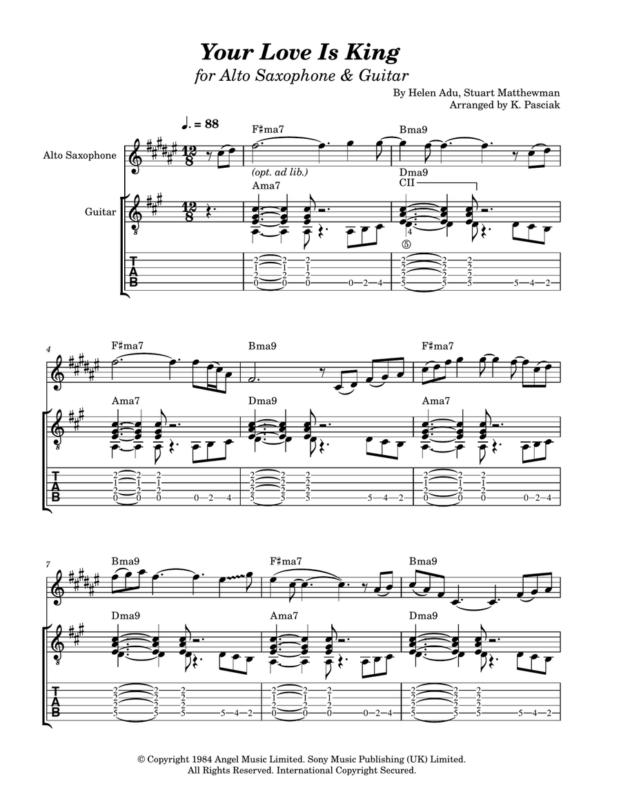 Your Love Is King Alto Saxophone scores gallery preview page 3