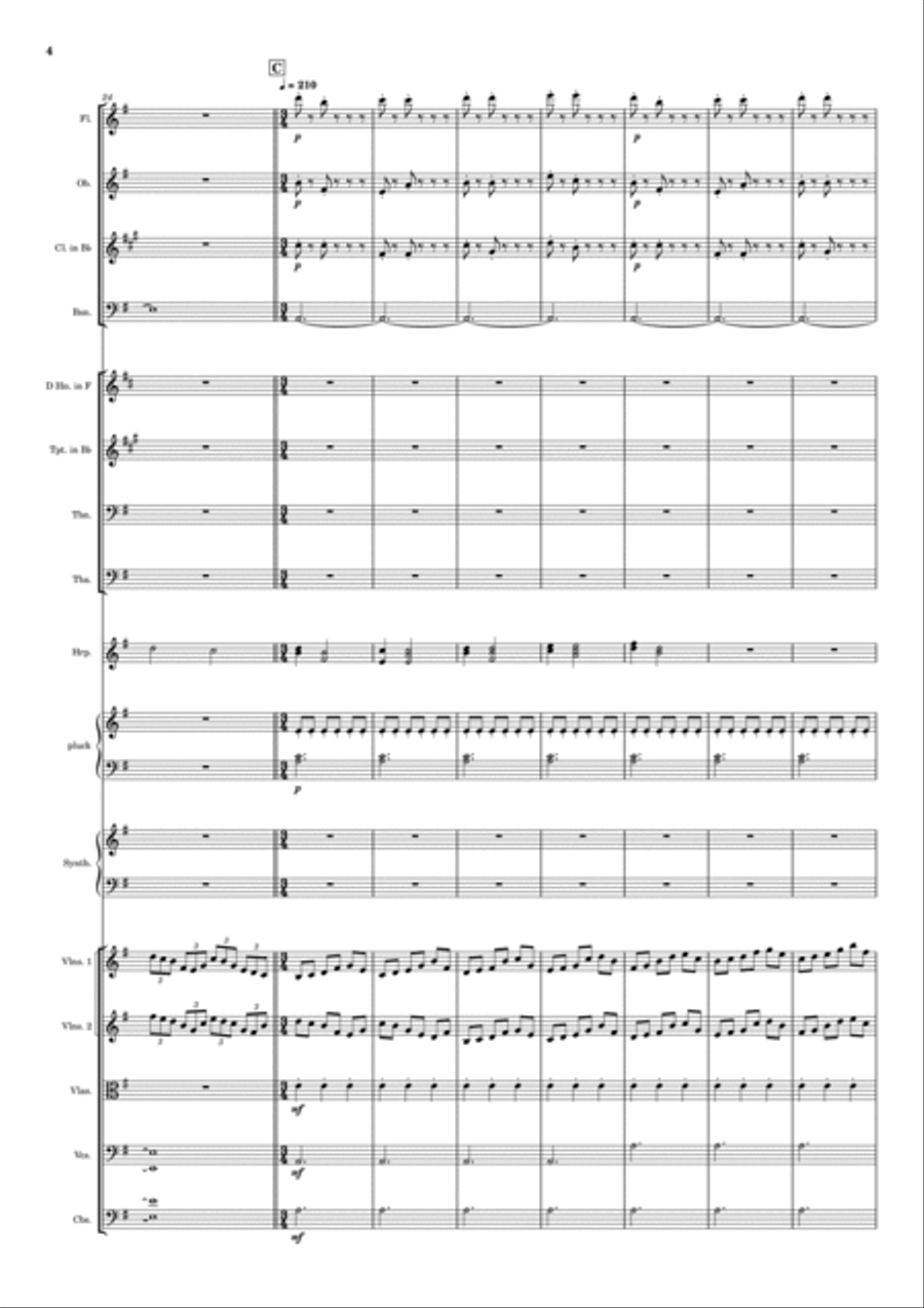 Can You Hear The Music (from Oppenheimer) - orchestral version Full Orchestra scores gallery preview page 4