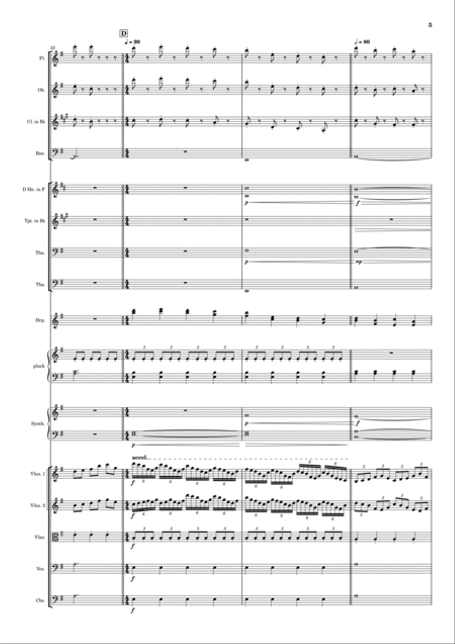 Can You Hear The Music (from Oppenheimer) - orchestral version Full Orchestra scores gallery preview page 5