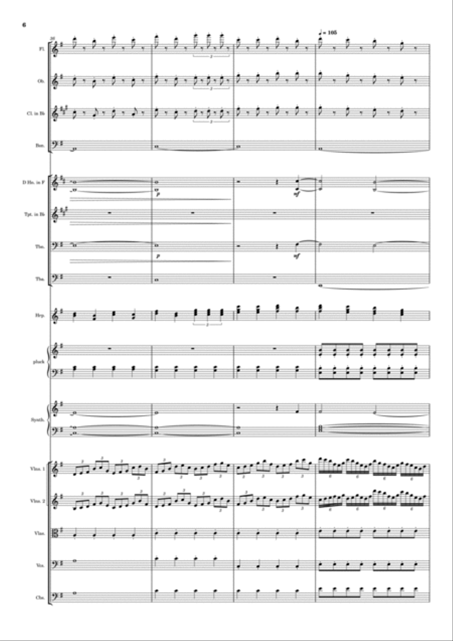 Can You Hear The Music (from Oppenheimer) - orchestral version Full Orchestra scores gallery preview page 6