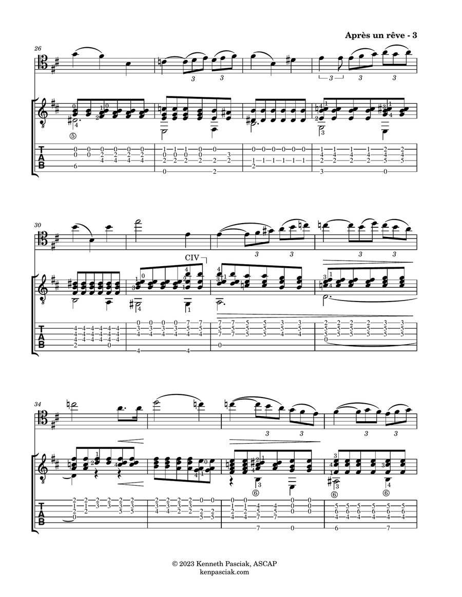 Après un rêve (for Cello & Guitar) String Duet scores gallery preview page 5