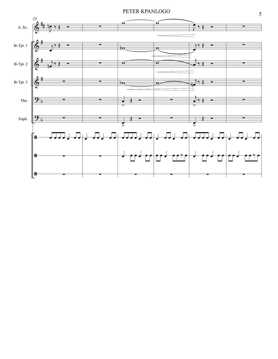 Peter Gunn Jazz Ensemble scores gallery preview page 6