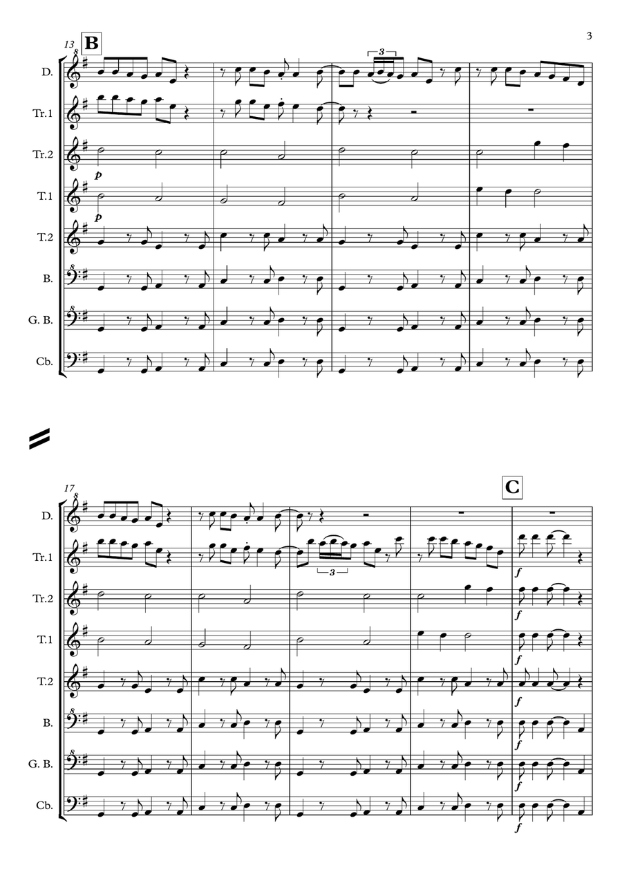 Love is all around (for recorder orchestra) Recorder scores gallery preview page 3