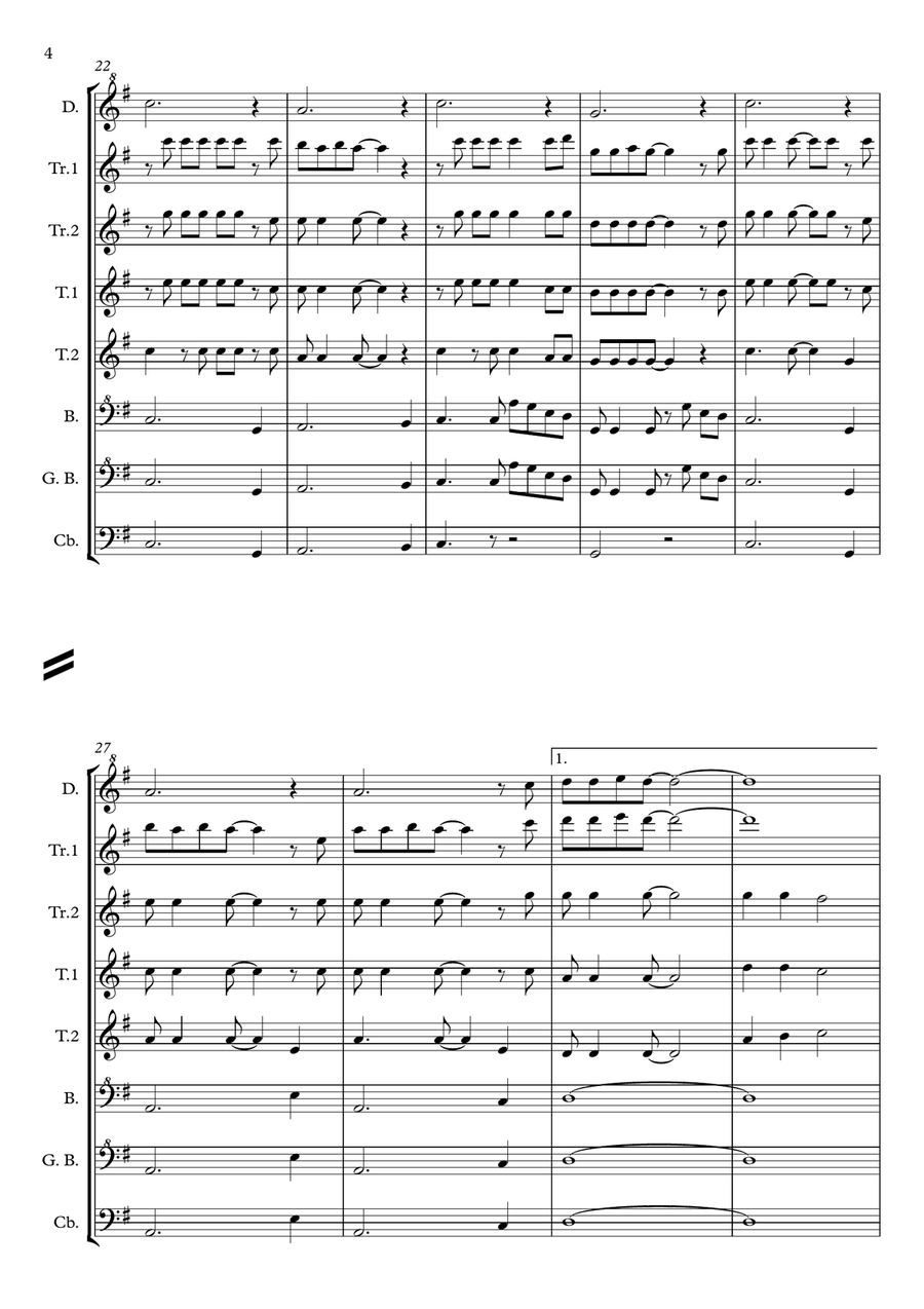 Love is all around (for recorder orchestra) Recorder scores gallery preview page 4