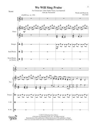 We Will Sing Praise Score and parts (Digital)