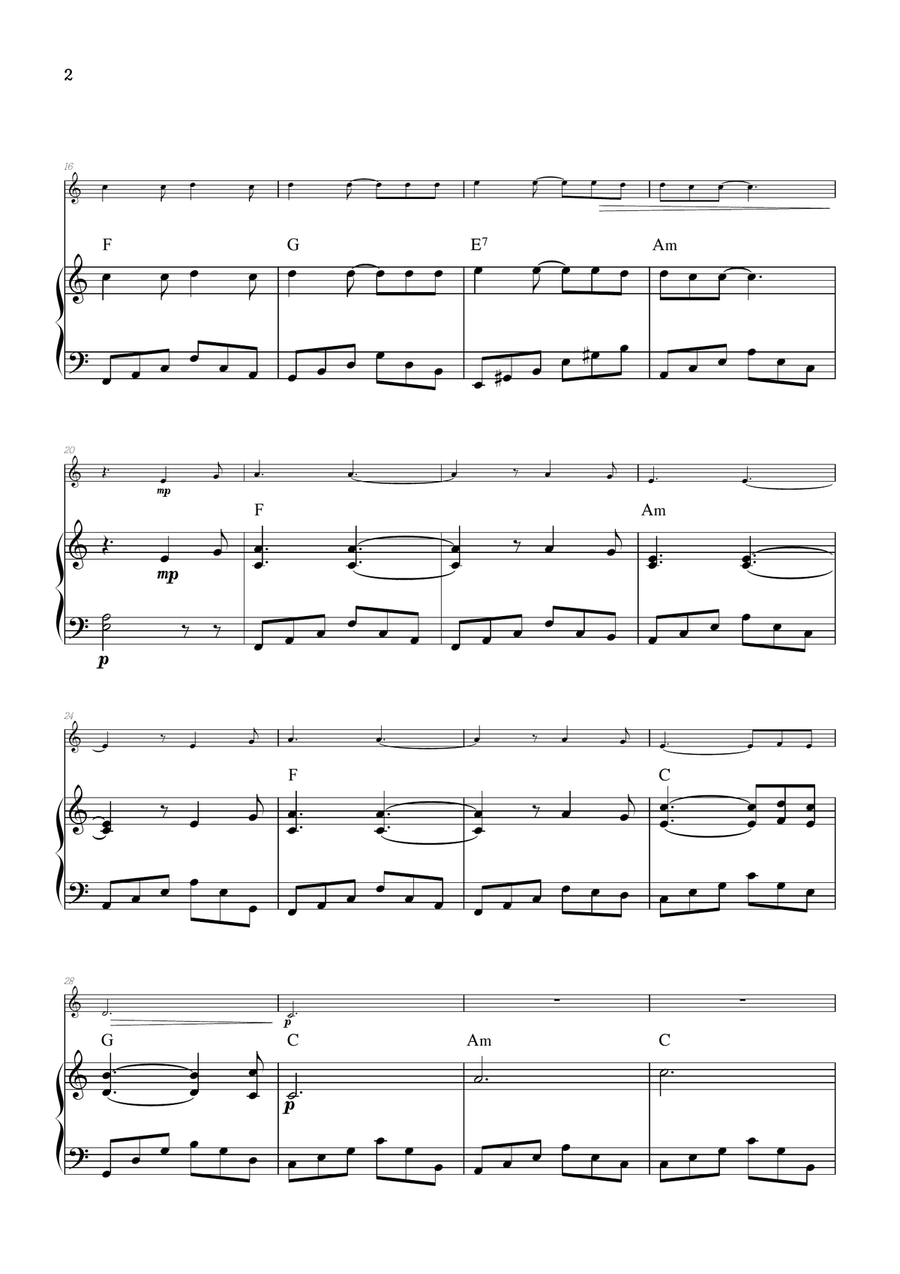 Hallelujah Flute Solo scores gallery preview page 2