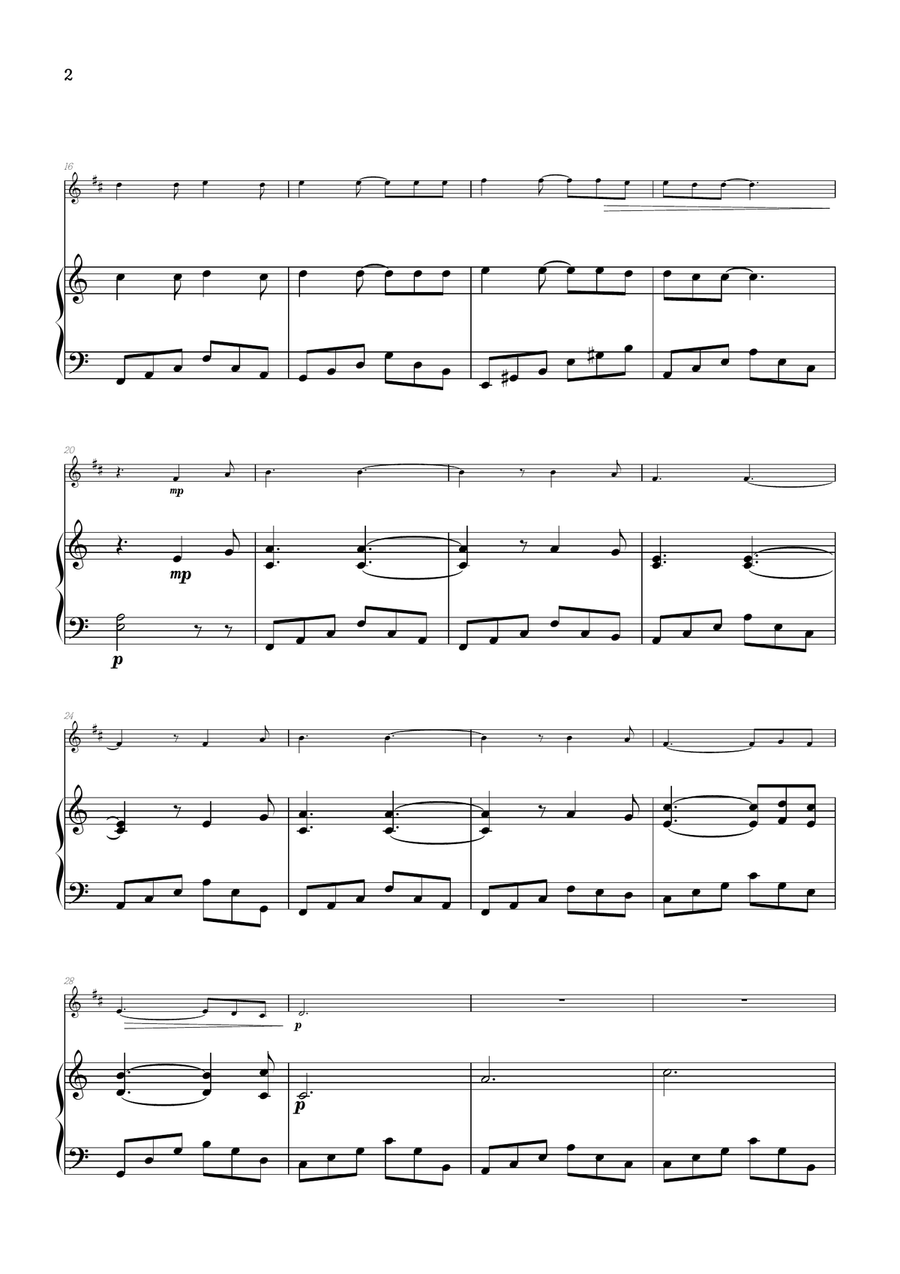 Hallelujah B-Flat Trumpet scores gallery preview page 2