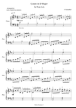 Canon in D Major (For Piano Solo)