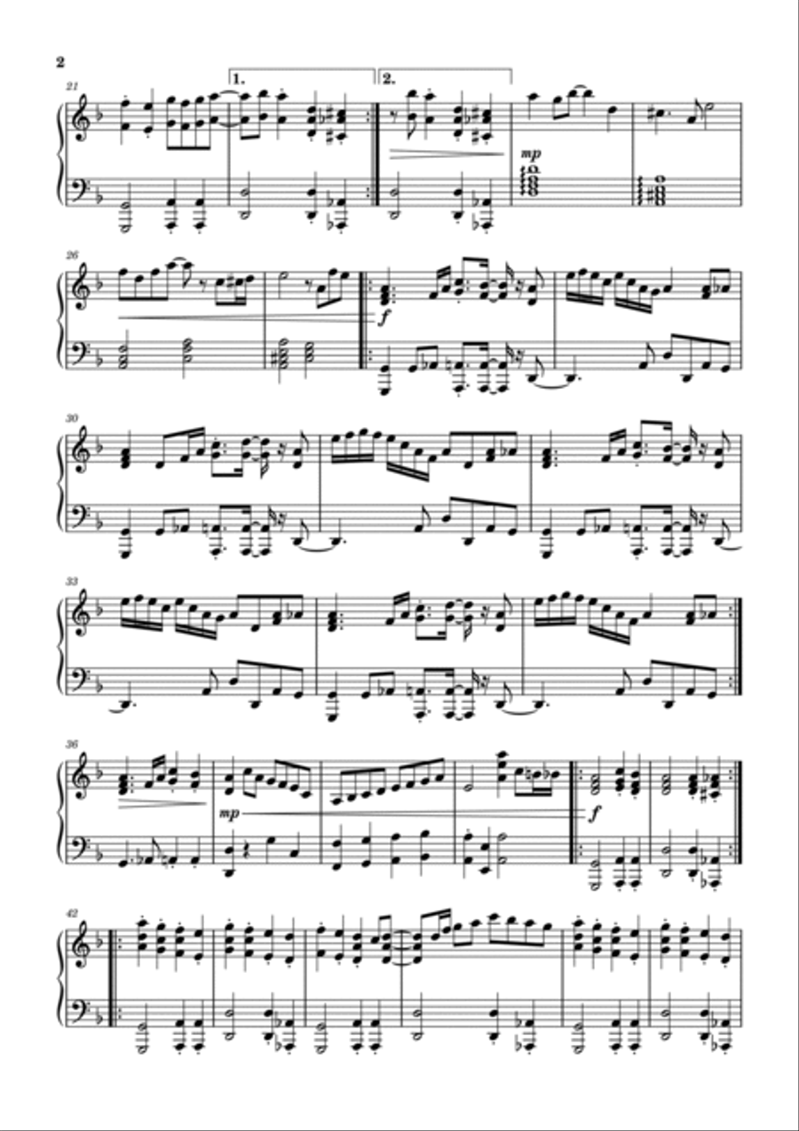 ALL MY FELLAS Piano Solo scores gallery preview page 2