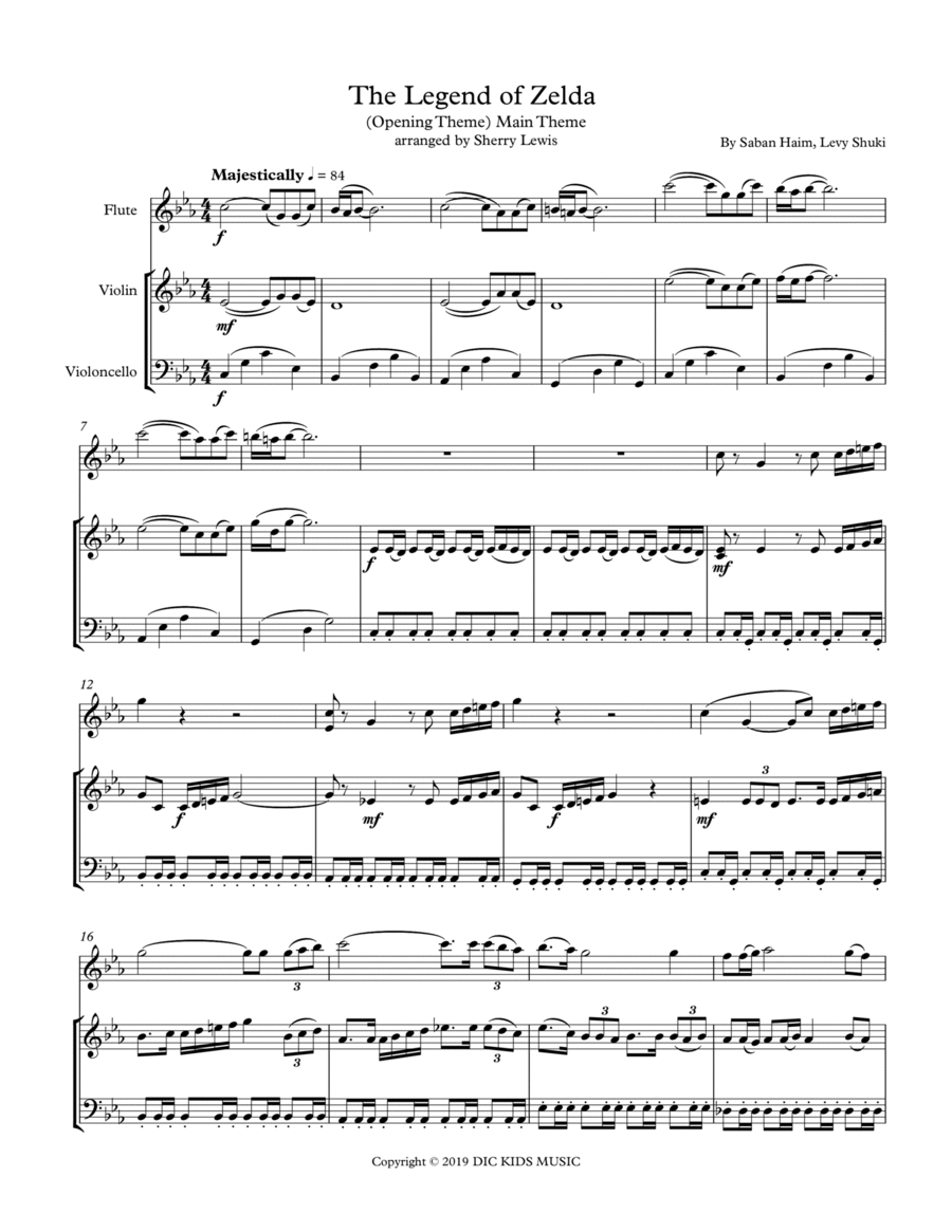 The Legend Of Zelda Flute scores gallery preview page 1