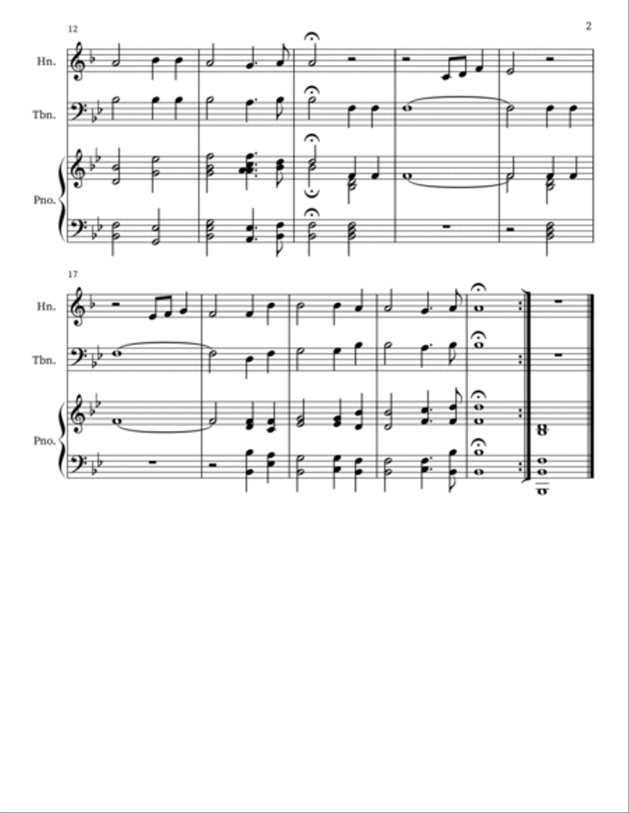 It Is Well With My Soul Brass Duet scores gallery preview page 2