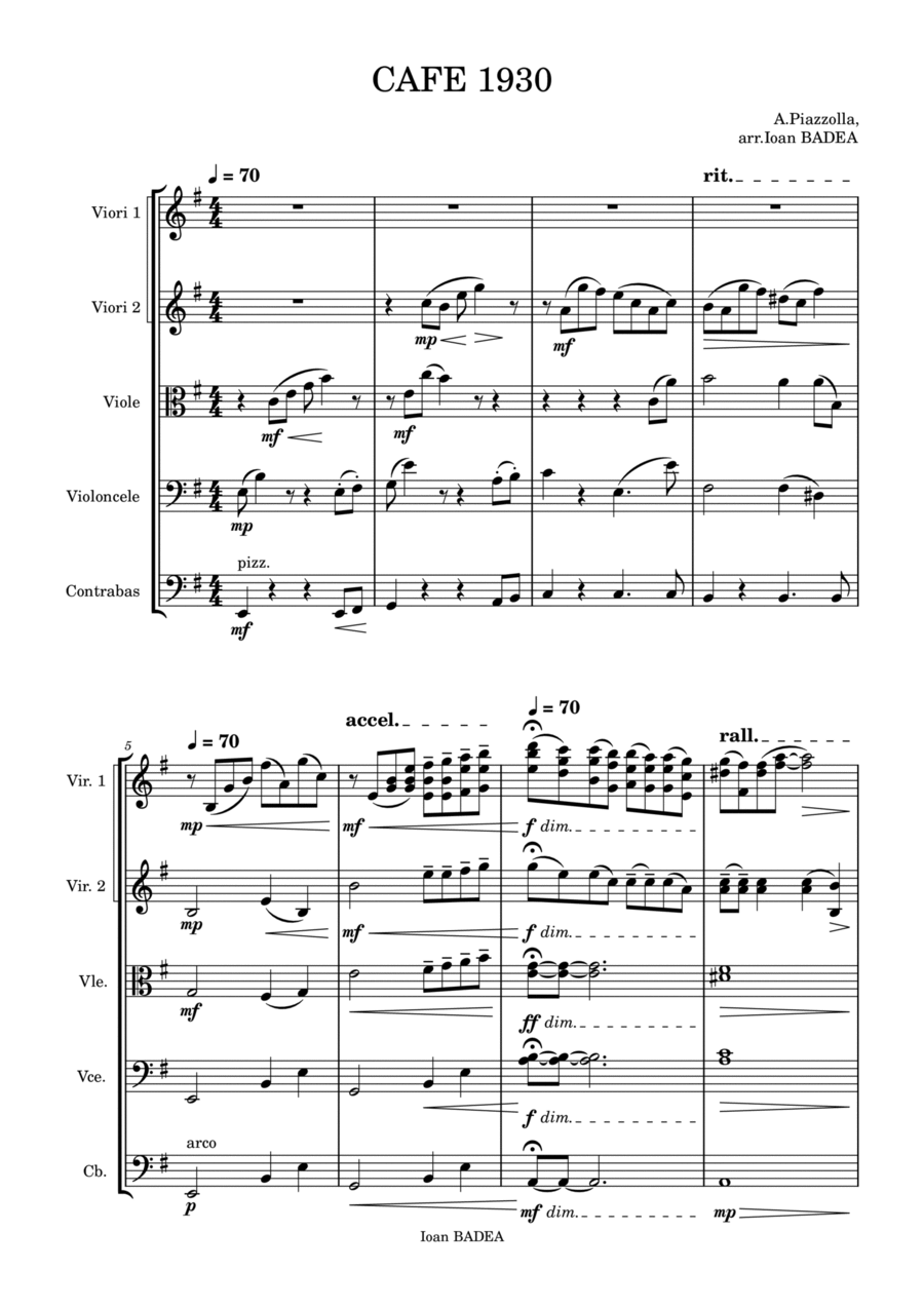 CAFE 1930 String Orchestra scores gallery preview page 1