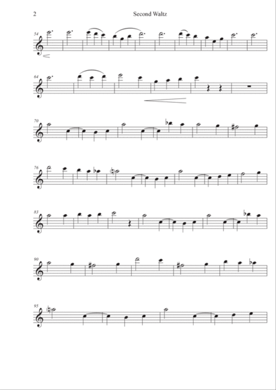 Second Waltz Alto Saxophone scores gallery preview page 2