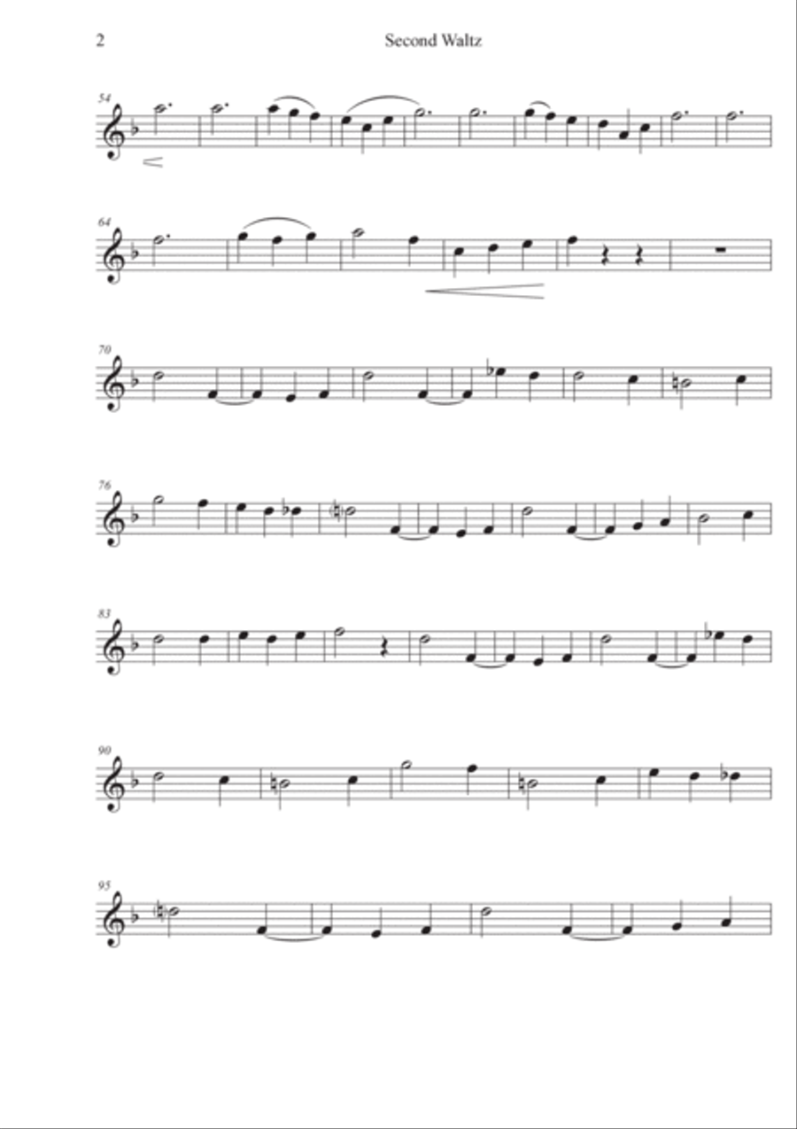 Second Waltz - Easy Piano Easy Piano scores gallery preview page 2